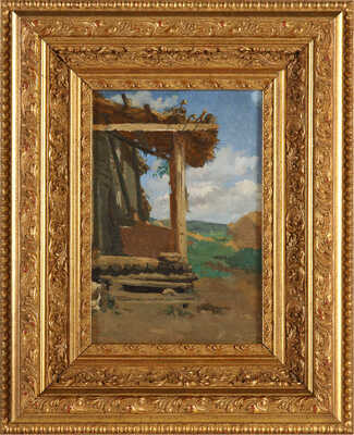 Неврев Николай Васильевич. Крыльцо крестьянского дома. Этюд 